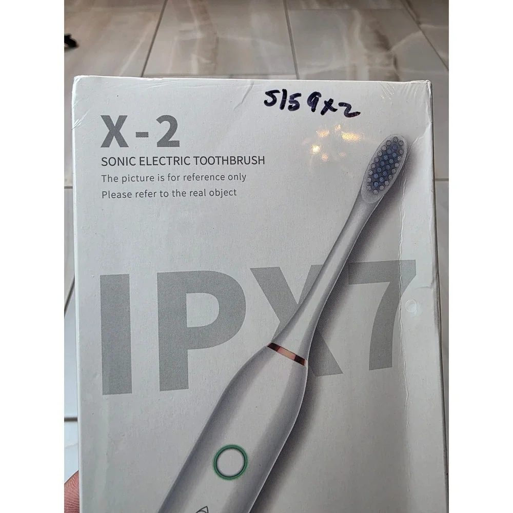 X-2 Sonic Electric Toothbrush IPX7 Waterproof‎ Rechargeable White ZD-X2 New